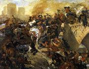 Eugene Delacroix The Battle of Taillebourg Spain oil painting artist